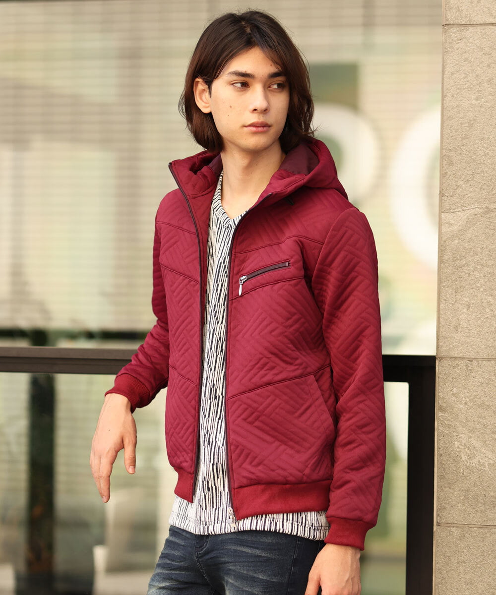MKJJR24100 MK MICHEL KLEIN HOMME(MKミッシェルクランオム) スタンドブルゾンパーカー パープル(77)