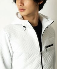 MKJJR24100 MK MICHEL KLEIN HOMME(MKミッシェルクランオム) スタンドブルゾンパーカー ホワイト(90)