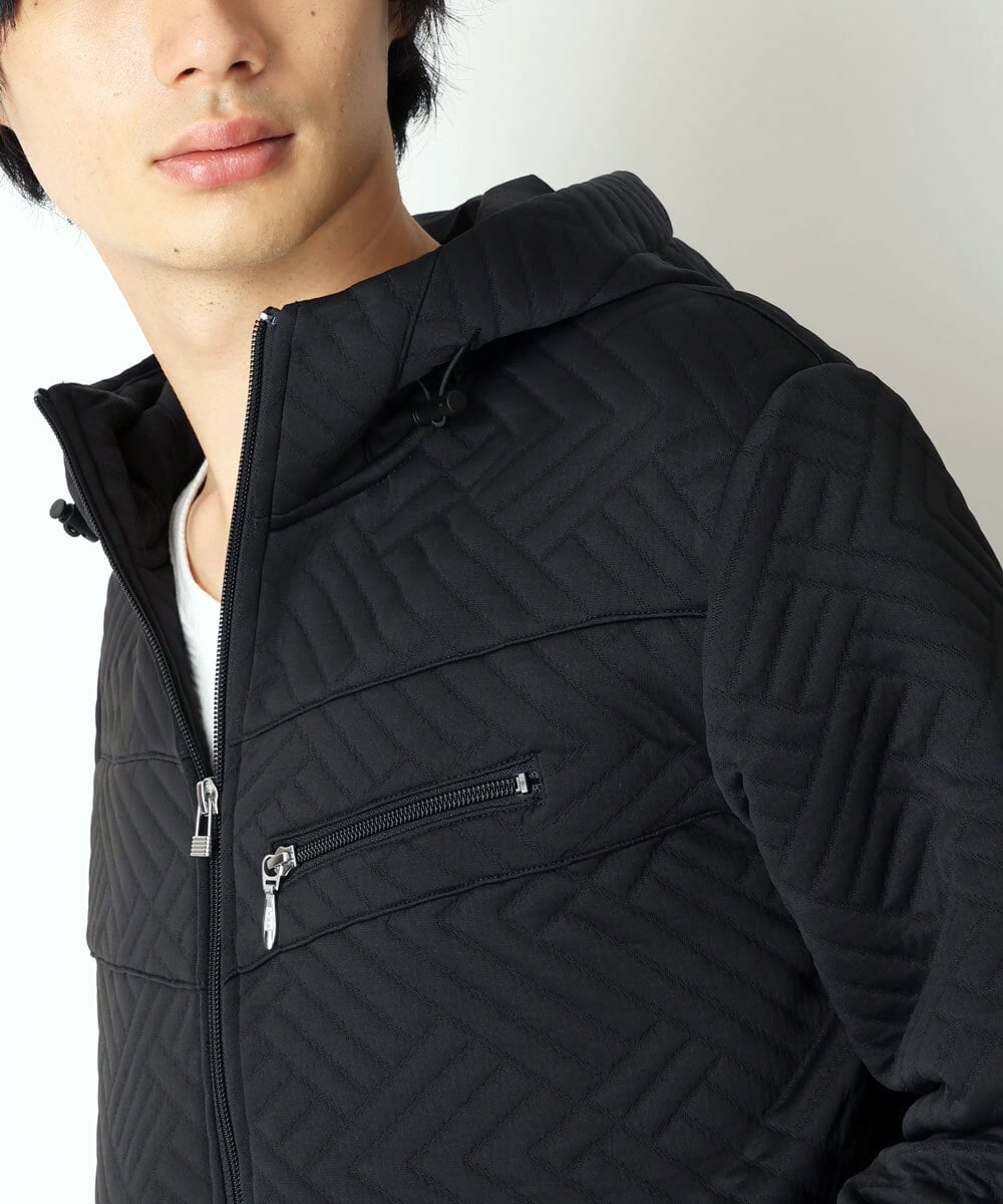 MKJJR24100 MK MICHEL KLEIN HOMME(MKミッシェルクランオム) スタンドブルゾンパーカー ブラック(94)