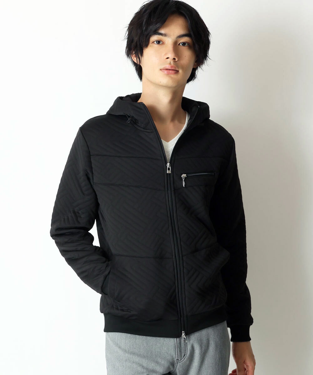 MKJJR24100 MK MICHEL KLEIN HOMME(MKミッシェルクランオム) スタンドブルゾンパーカー ブラック(94)
