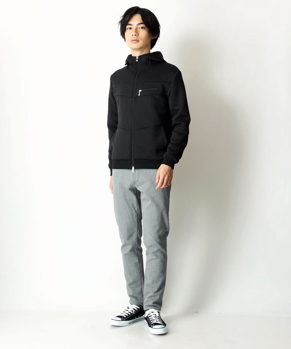 MKJJR24100 MK MICHEL KLEIN HOMME(MKミッシェルクランオム) スタンドブルゾンパーカー ブラック(94)