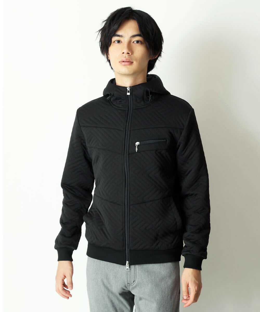 MKJJR24100 MK MICHEL KLEIN HOMME(MKミッシェルクランオム) スタンドブルゾンパーカー ブラック(94)