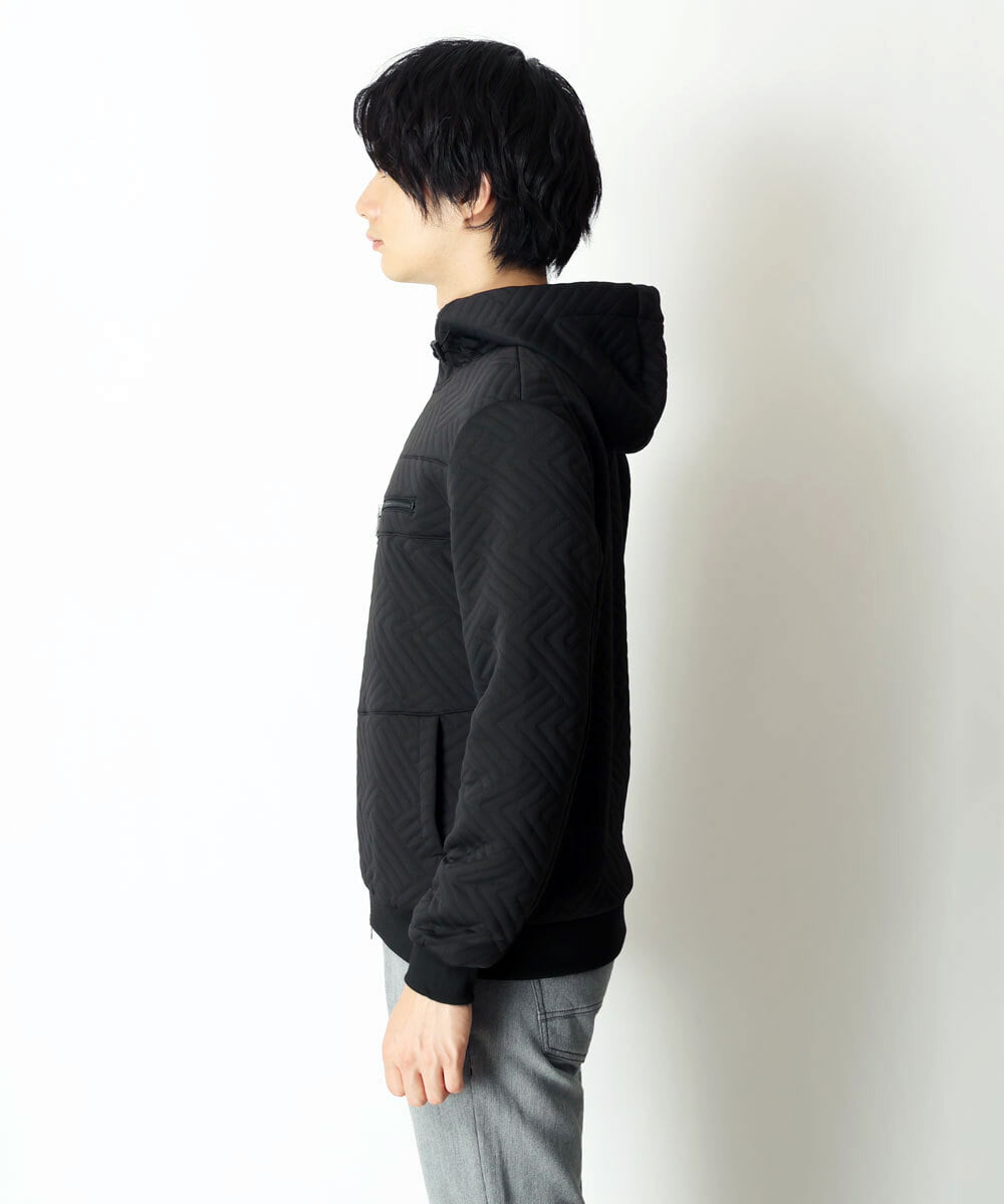 MKJJR24100 MK MICHEL KLEIN HOMME(MKミッシェルクランオム) スタンドブルゾンパーカー ブラック(94)