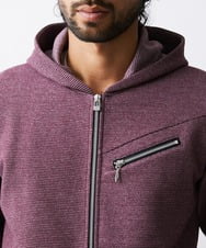 MKJJU03100 MK MICHEL KLEIN HOMME(MKミッシェルクランオム) パーカ / リップリバーボーダー パープル(77)