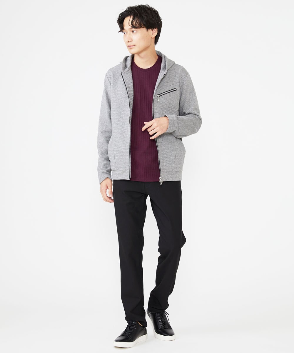 MKJJU03100 MK MICHEL KLEIN HOMME(MKミッシェルクランオム) パーカ / リップリバーボーダー グレー(92)
