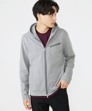 MKJJU03100 MK MICHEL KLEIN HOMME(MKミッシェルクランオム) パーカ / リップリバーボーダー グレー(92)