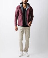 MKJJU36150 MK MICHEL KLEIN HOMME(MKミッシェルクランオム) フェイクスエード / レイヤードパーカー パープル(77)