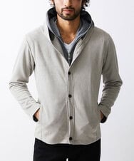 MKJJU36150 MK MICHEL KLEIN HOMME(MKミッシェルクランオム) フェイクスエード / レイヤードパーカー グレー(92)