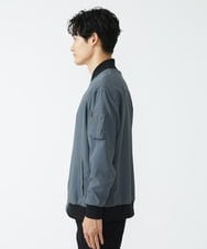 MKJJU88140 MK MICHEL KLEIN HOMME(MKミッシェルクランオム) バックサテンMA-1ブルゾン / セットアップ ダークグレー(93)