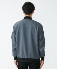 MKJJU88140 MK MICHEL KLEIN HOMME(MKミッシェルクランオム) バックサテンMA-1ブルゾン / セットアップ ダークグレー(93)