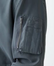 MKJJU88140 MK MICHEL KLEIN HOMME(MKミッシェルクランオム) バックサテンMA-1ブルゾン / セットアップ ダークグレー(93)