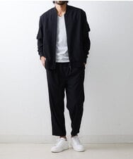 MKJJU88140 MK MICHEL KLEIN HOMME(MKミッシェルクランオム) バックサテンMA-1ブルゾン / セットアップ ブラック(94)