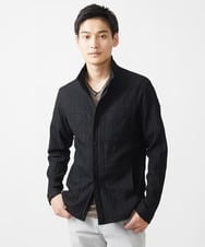 MKJJV16190 MK MICHEL KLEIN HOMME(MKミッシェルクランオム) ミリタリーブルゾン/楊柳ワッシャー グレー