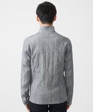 MKJJV16190 MK MICHEL KLEIN HOMME(MKミッシェルクランオム) ミリタリーブルゾン/楊柳ワッシャー グレー