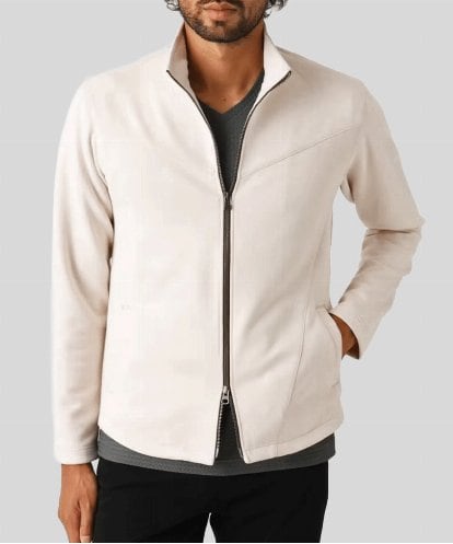 MKJJX06180 MK MICHEL KLEIN HOMME 【在庫限り!/秋春兼用/洗える】スエードタッチスタンドカラーブルゾン