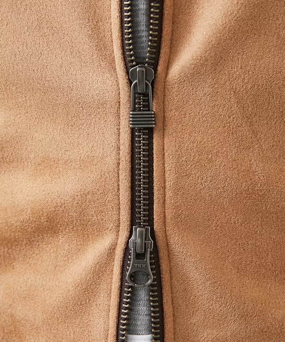 MKJJX06180 MK MICHEL KLEIN HOMME(MKミッシェルクランオム) 【秋春兼用/洗える】スエードタッチスタンドカラーブルゾン ベージュ