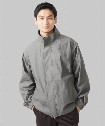 MKJJX08180  【残りわずか/在庫限り/ベストにもなる／ゆったりシルエット】袖着脱２WAYブルゾン