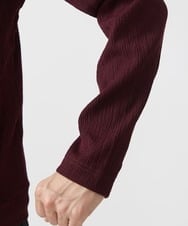 MKJJX09130 MK MICHEL KLEIN HOMME(MKミッシェルクランオム) 【洗える】フードパーカー/ラダーストライプ パープル
