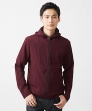 MKJJX09130 MK MICHEL KLEIN HOMME(MKミッシェルクランオム) 【洗える】フードパーカー/ラダーストライプ パープル