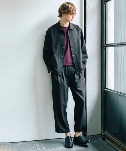 MKJJX14130 MK MICHEL KLEIN HOMME 【シワになりにくい/セットアップ対応】コーチブルゾン/HYPE-TRストレッチ