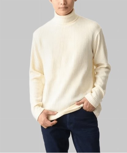 MKKAA53079 MK MICHEL KLEIN HOMME 【残りわずか!/在庫限り/洗濯機で洗える】タートルネックカットソー/ANTストリーキーピット