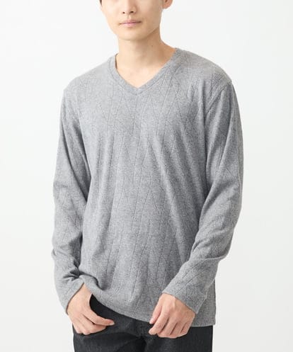 MKKAA67079 MK MICHEL KLEIN HOMME Vネックカットソー/ソフトモザイク