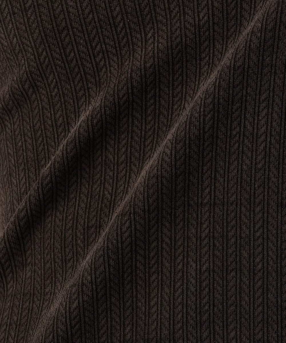 MKKAA68079 MK MICHEL KLEIN HOMME(MKミッシェルクランオム) Vネックカットソー / モールケーブル グリーン