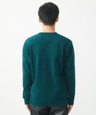 MKKAA68079 MK MICHEL KLEIN HOMME(MKミッシェルクランオム) Vネックカットソー / モールケーブル グリーン