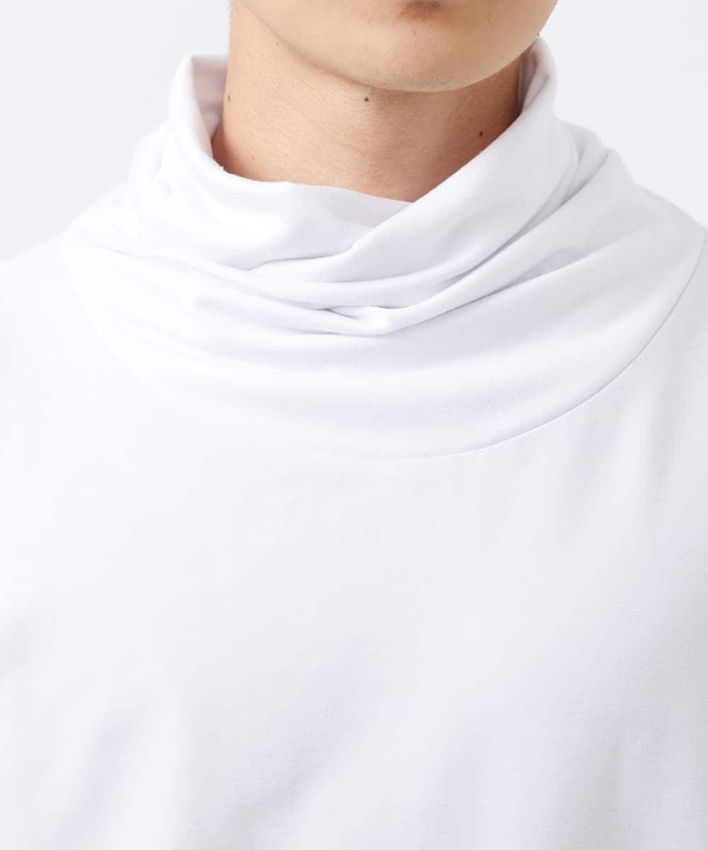 MKKAC08090 MK MICHEL KLEIN HOMME(MKミッシェルクランオム) ハイネックカットソー/シルキーポンチ ブラック