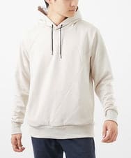 MKKAC11090 MK MICHEL KLEIN HOMME(MKミッシェルクランオム) 【ユニセックスで着られる】プルオーバーパーカー/ポンチスエード アイボリー