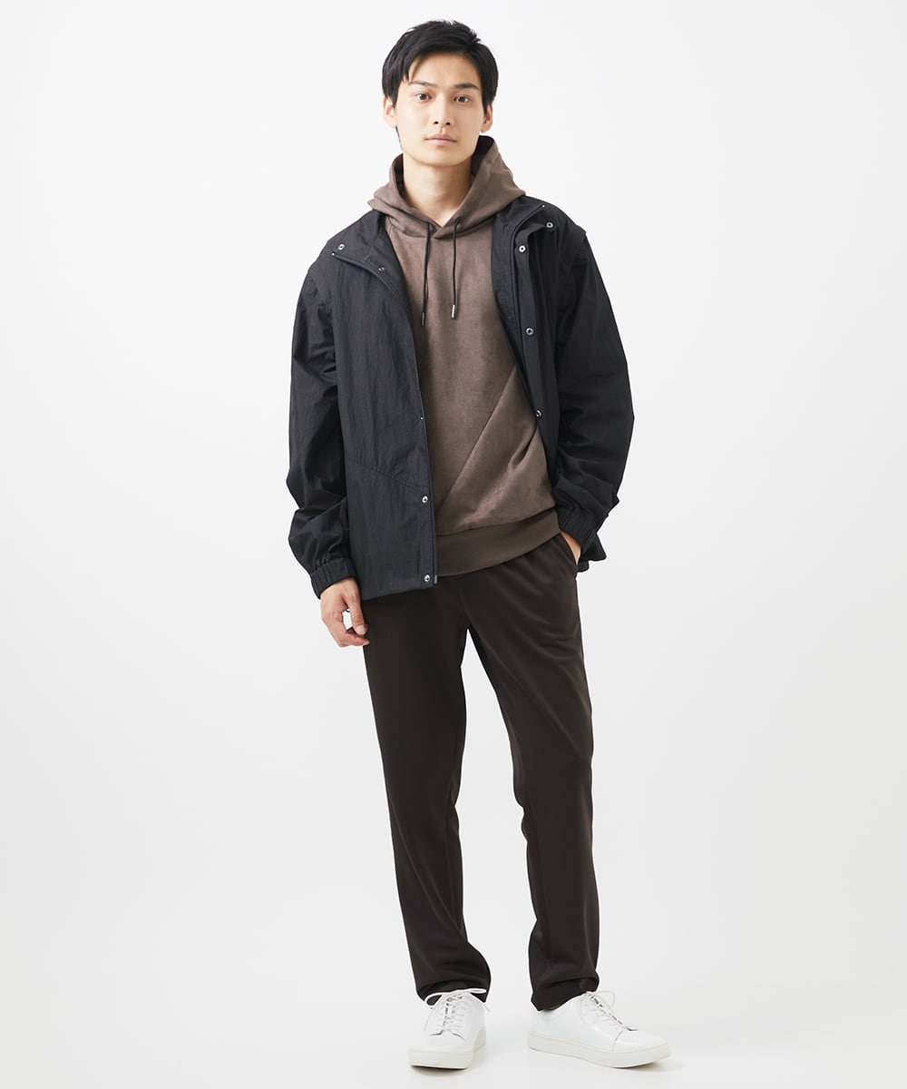 MKKAC11090 MK MICHEL KLEIN HOMME(MKミッシェルクランオム) 【ユニセックスで着られる】プルオーバーパーカー/ポンチスエード ベージュ
