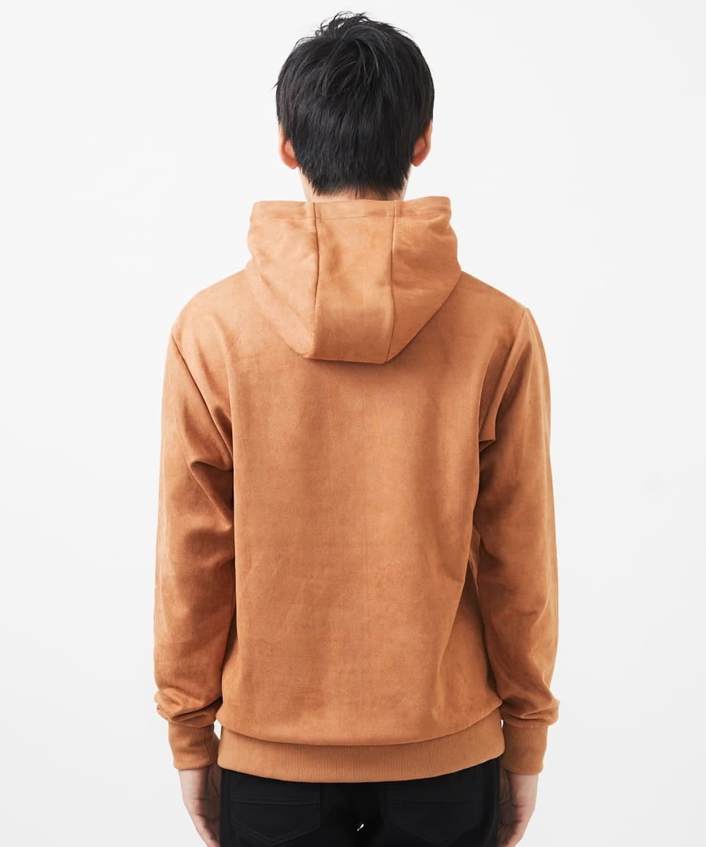 MKKAC11090 MK MICHEL KLEIN HOMME(MKミッシェルクランオム) 【ユニセックスで着られる】プルオーバーパーカー/ポンチスエード ベージュ