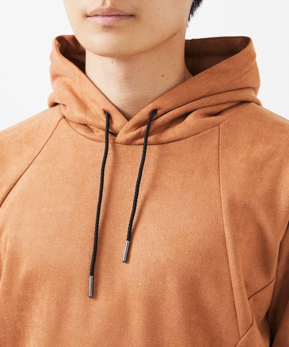 MKKAC11090 MK MICHEL KLEIN HOMME(MKミッシェルクランオム) 【ユニセックスで着られる】プルオーバーパーカー/ポンチスエード ベージュ