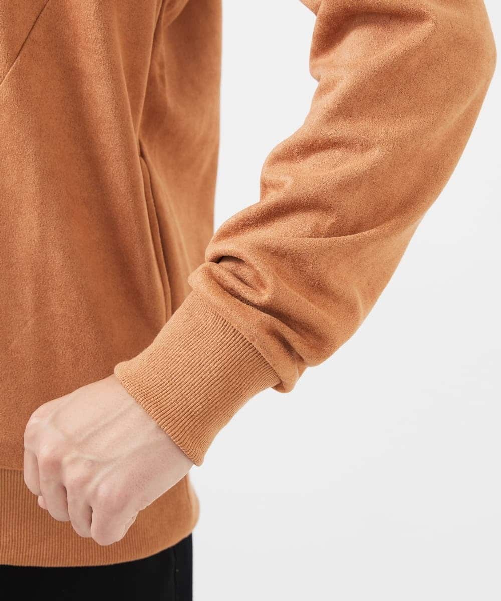 MKKAC11090 MK MICHEL KLEIN HOMME(MKミッシェルクランオム) 【ユニセックスで着られる】プルオーバーパーカー/ポンチスエード ベージュ
