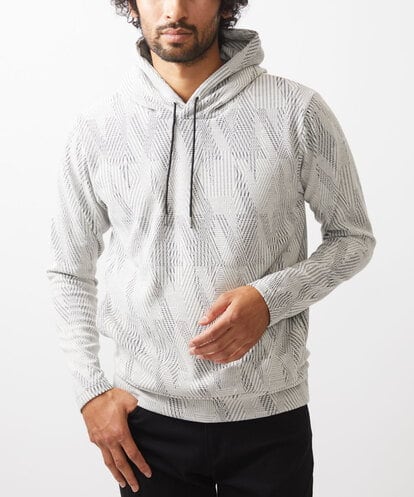 MKKAC13090 MK MICHEL KLEIN HOMME 【大きいサイズあり】プルパーカー/ジオメトリックフクレジャガード