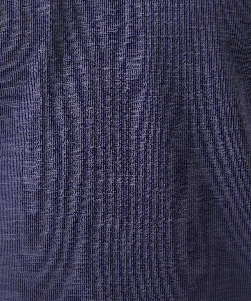 MKKAC21063 MK MICHEL KLEIN HOMME(MKミッシェルクランオム) 【WFP】Vネック長袖カットソー / スラブテレコ ネイビー