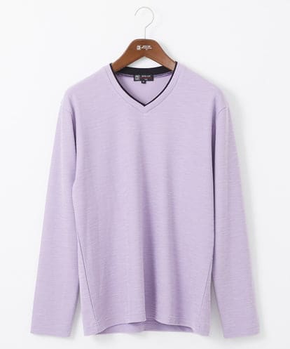 MKKAC21063 MK MICHEL KLEIN HOMME 【WFP】Vネック長袖カットソー / スラブテレコ