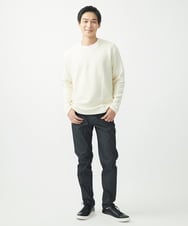 MKKAC25069 MK MICHEL KLEIN HOMME(MKミッシェルクランオム) Vネックカットソー/フクレジャガード アイボリー