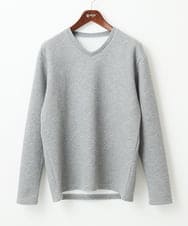 MKKAC25069 MK MICHEL KLEIN HOMME(MKミッシェルクランオム) Vネックカットソー/フクレジャガード グレー