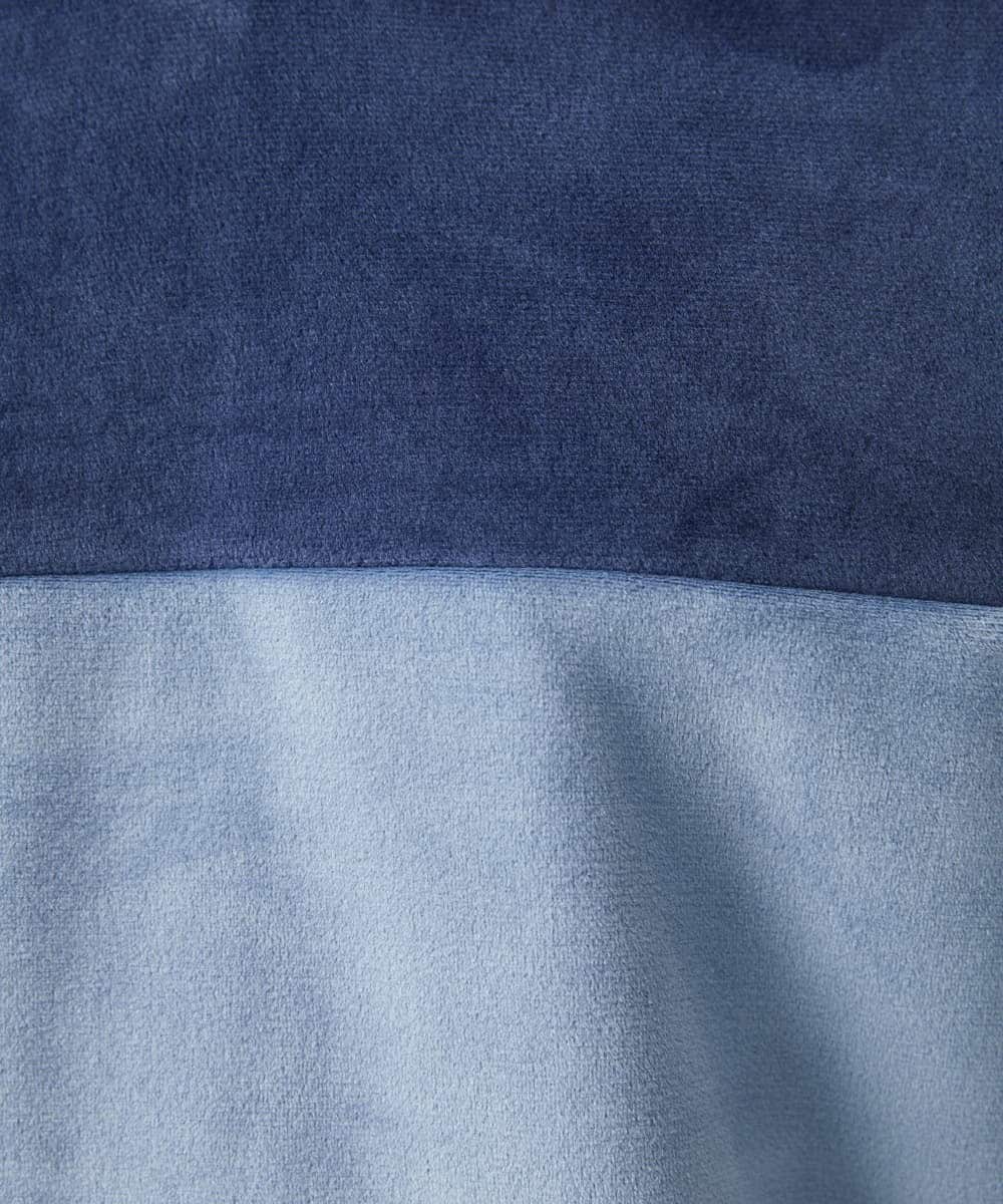 MKKAC29099 MK MICHEL KLEIN HOMME(MKミッシェルクランオム) プルオーバーパーカー/マイクロベロア  ライトブルー