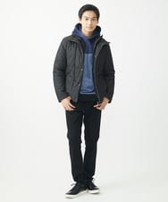 MKKAC29099 MK MICHEL KLEIN HOMME(MKミッシェルクランオム) プルオーバーパーカー/マイクロベロア  ライトブルー