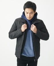 MKKAC29099 MK MICHEL KLEIN HOMME(MKミッシェルクランオム) プルオーバーパーカー/マイクロベロア  ライトブルー
