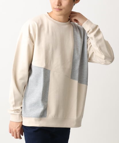 MKKAC82069 MK MICHEL KLEIN HOMME スエード切り替えスウェット