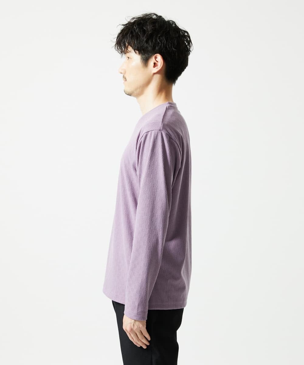 MKKAD51059 MK MICHEL KLEIN HOMME(MKミッシェルクランオム) デザインカットソー パープル