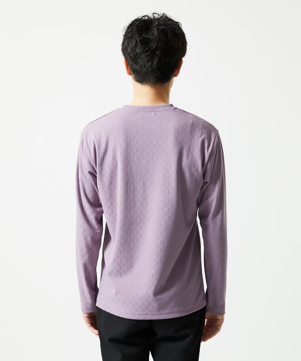 MKKAD51059 MK MICHEL KLEIN HOMME(MKミッシェルクランオム) デザインカットソー パープル