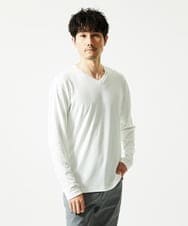 MKKAD51059 MK MICHEL KLEIN HOMME(MKミッシェルクランオム) デザインカットソー ホワイト