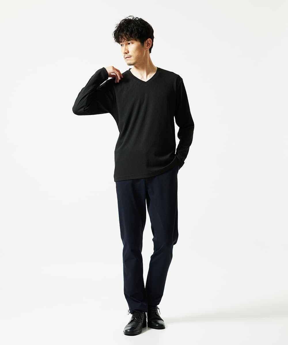MKKAD51059 MK MICHEL KLEIN HOMME(MKミッシェルクランオム) デザインカットソー ブラック