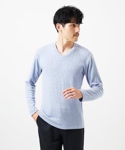 MKKAD67079 MK MICHEL KLEIN HOMME ソフトモザイクデザインカットソー