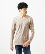 MKKAD67079 MK MICHEL KLEIN HOMME(MKミッシェルクランオム) ソフトモザイクデザインカットソー ベージュ