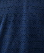 MKKAF04069 MK MICHEL KLEIN HOMME(MKミッシェルクランオム) ZIGZAGジャガードカットソー ネイビー